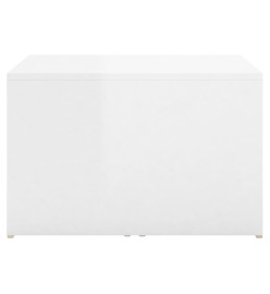 Tables basses gigognes 3pcs Blanc brillant 60x60x38cm Aggloméré