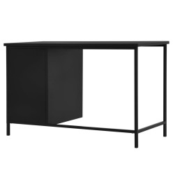 Bureau industriel avec tiroirs Noir 120x55x75 cm Acier