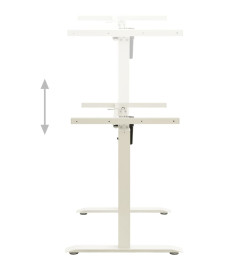 Cadre de bureau motorisé électrique réglable en hauteur Blanc
