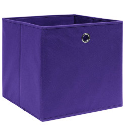 Boîtes de rangement 10 pcs Violet 32x32x32 cm Tissu