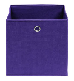 Boîtes de rangement 10 pcs Violet 32x32x32 cm Tissu