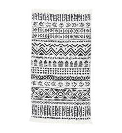 Tapis Noir et blanc 120x180 cm Coton