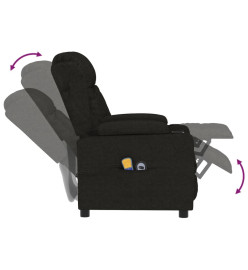 Fauteuil électrique de massage Noir Tissu