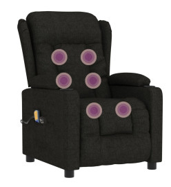 Fauteuil électrique de massage Noir Tissu