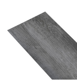 Planches de plancher PVC 5,02 m² 2 mm Autoadhésif Gris brillant