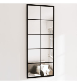 Miroirs muraux 2 pcs noir 100x40 cm métal