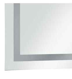 Miroir à LED pour salle de bains et capteur tactile 60x100 cm