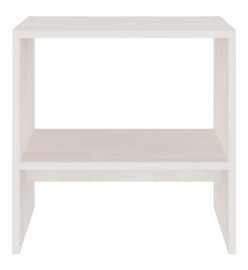 Tables de chevet 2 pcs Blanc 40x30,5x40 cm Bois de pin massif