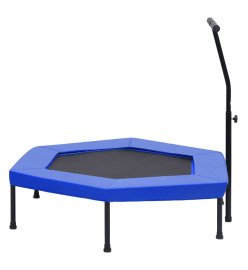 Trampoline avec poignée et coussin de sécurité hexagonal 122 cm