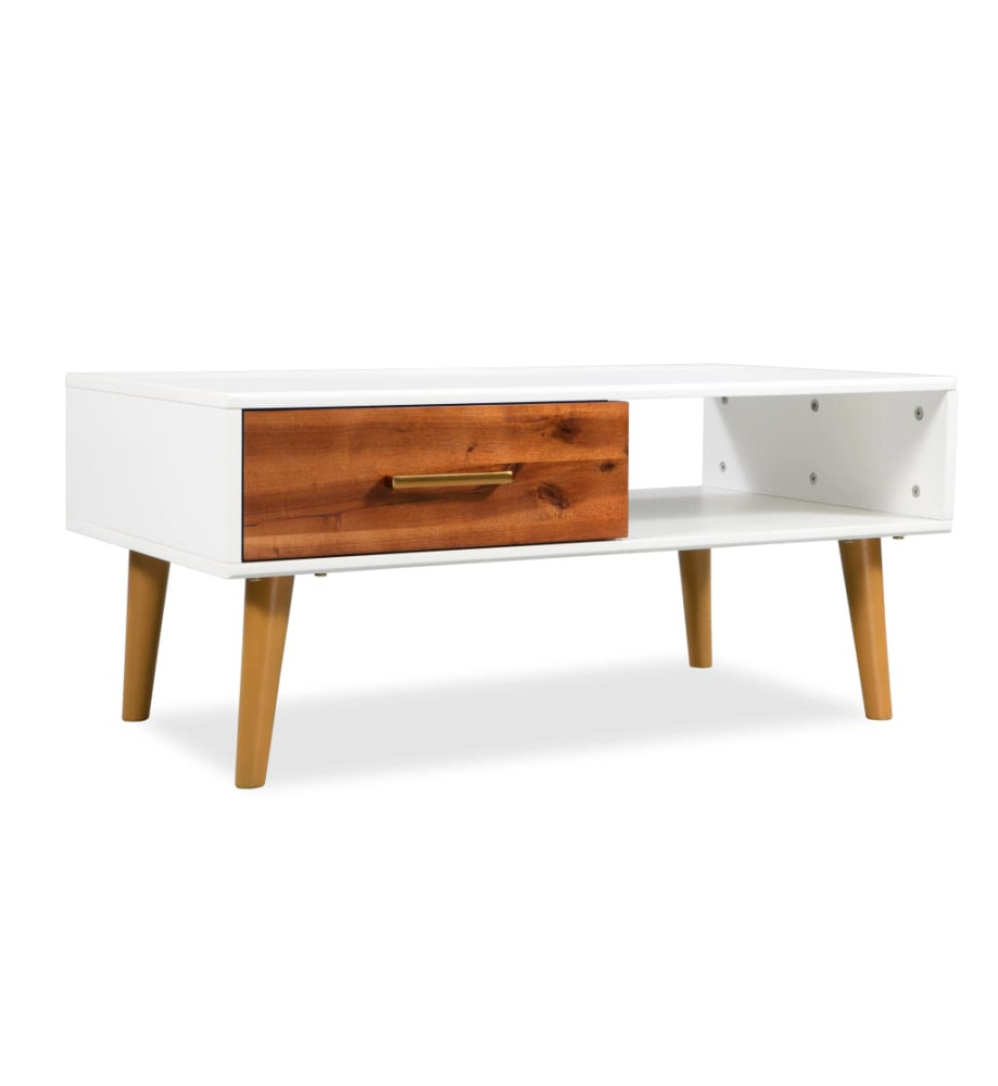 Table basse Bois d'acacia massif 90 x 50 x 40 cm