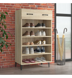 Armoire à chaussures Chêne sonoma 60x35x105cm Bois d'ingénierie