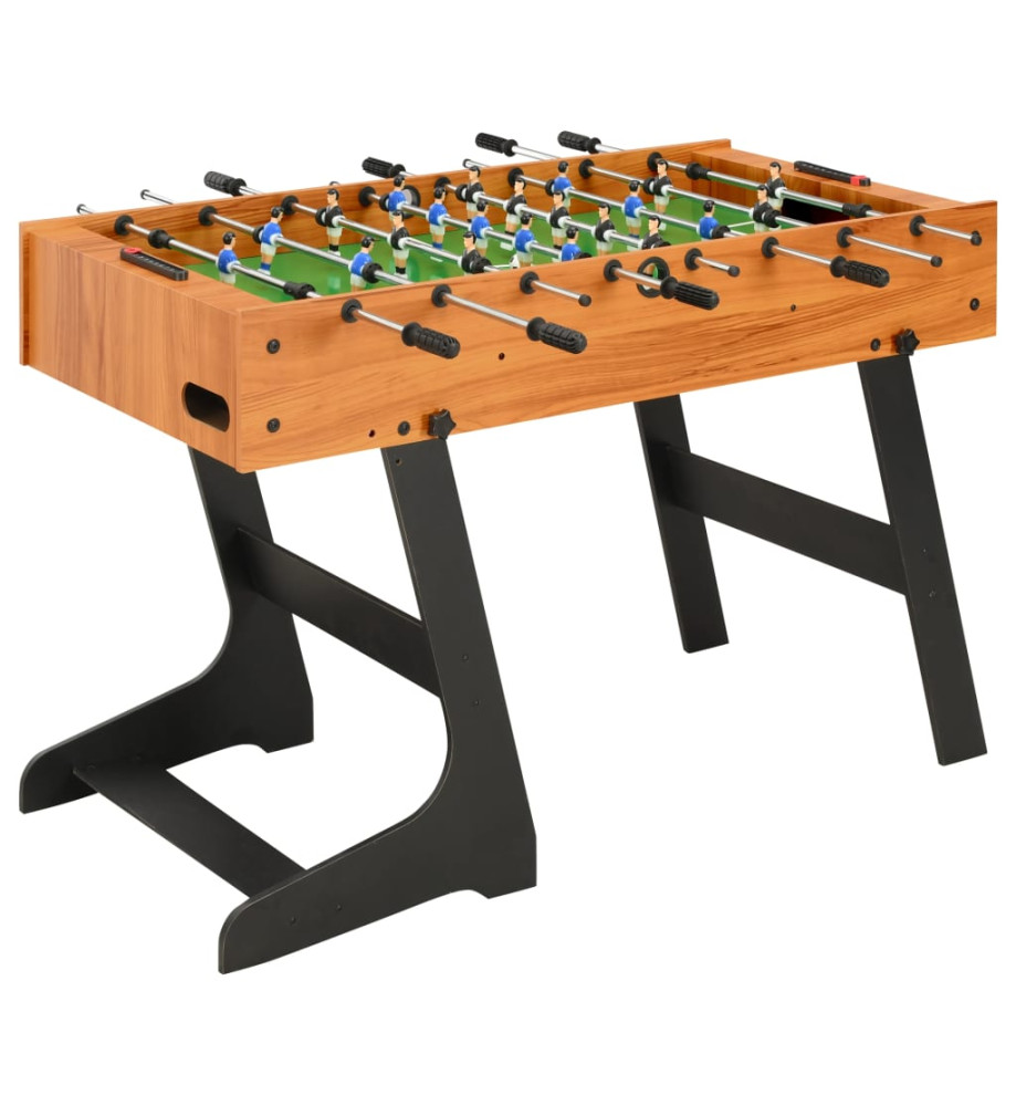 Table de football pliante 121 x 61 x 80 cm Marron clair