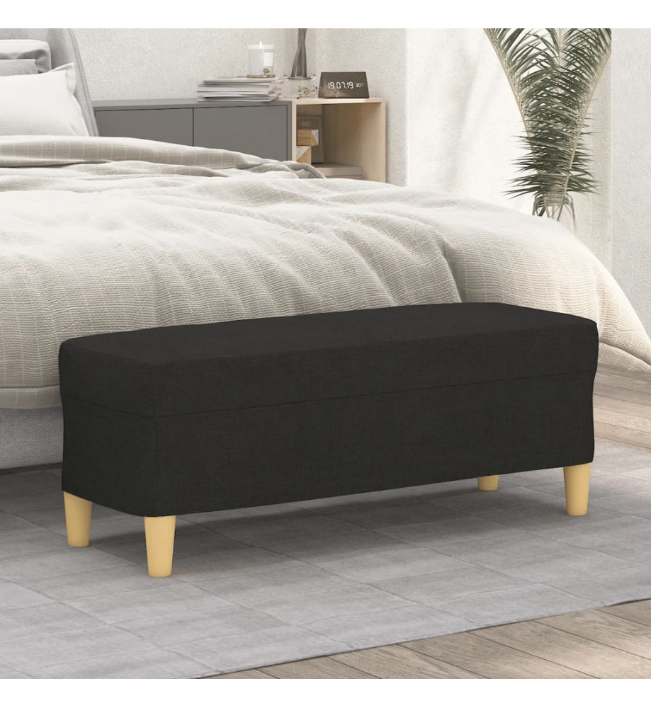 Banc Noir 100x35x41 cm Tissu