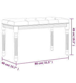 Banc Bleu 80x40x49 cm Velours