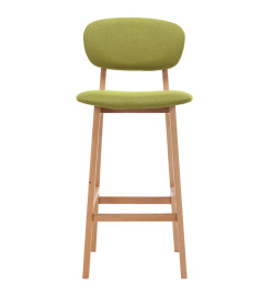 Tabourets de bar lot de 2 vert tissu