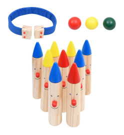 Jeu de bowling Multicolore Bois de pin massif