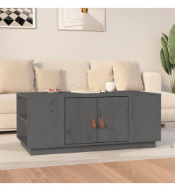 Table basse Gris 100x50x41 cm Bois massif de pin