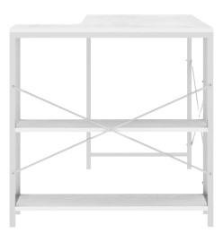 Bureau d'ordinateur Blanc 110x72x70 cm Aggloméré