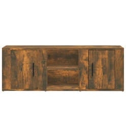 Meuble TV Chêne fumé 100x31,5x35 cm Bois d'ingénierie