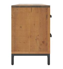 Banc de rangement Marron 110x30x45 cm Bois de pin massif