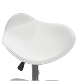 Chaise pivotante de salle à manger Blanc Similicuir