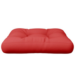 Coussin de palette rouge 60x60x12 cm tissu