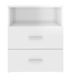 Tables de chevet 2 pcs Blanc brillant 50x32x60 cm