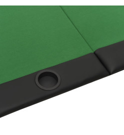 Dessus de table de poker pliable 10 joueurs Vert 208x106x3 cm