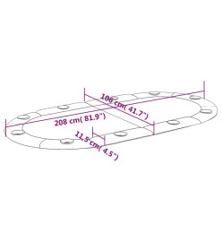 Dessus de table de poker pliable 10 joueurs Vert 208x106x3 cm