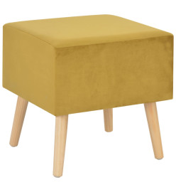 Table de chevet Moutarde 40x35x40 cm Velours