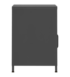 Table de chevet Anthracite 35x35x51 cm Acier