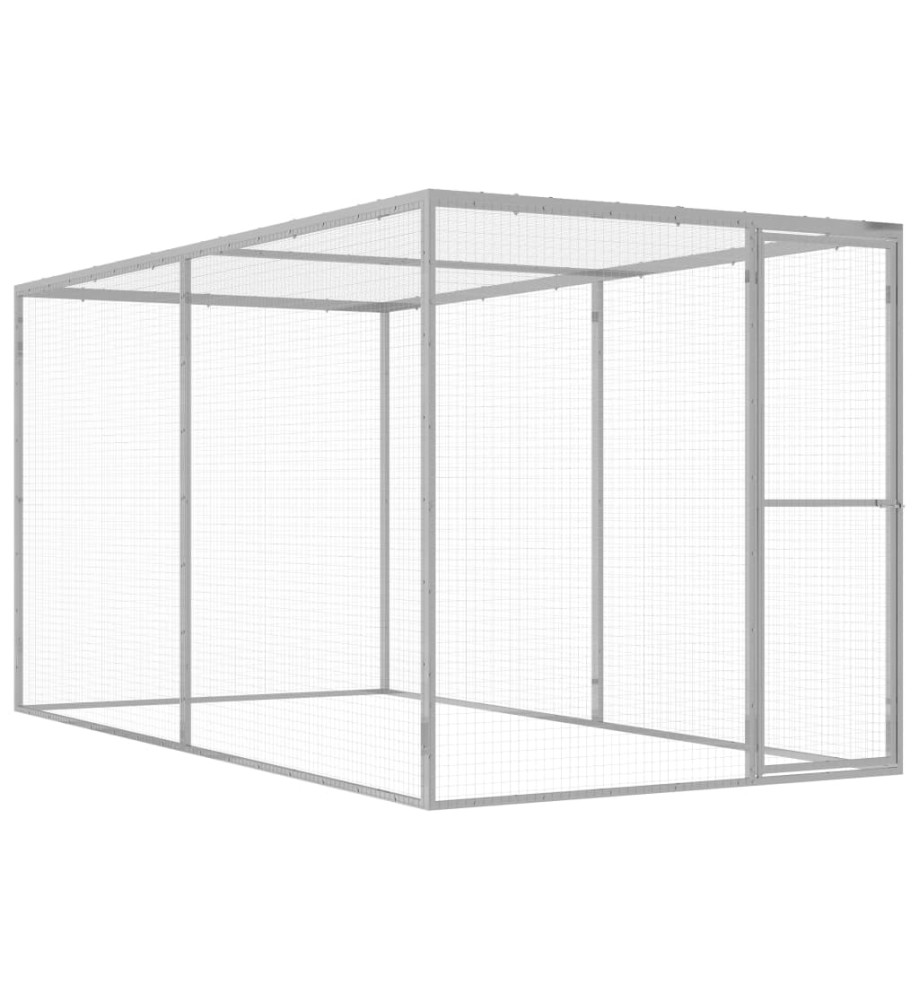 Cage pour chat 3x1,5x1,5 m Acier galvanisé