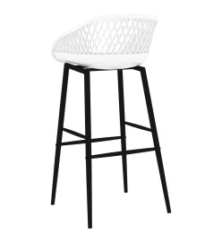 Chaises de bar lot de 2 blanc