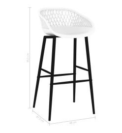 Chaises de bar lot de 2 blanc