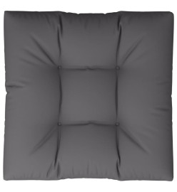 Coussin de palette anthracite 70x70x12 cm tissu