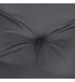 Coussin de palette anthracite 70x70x12 cm tissu
