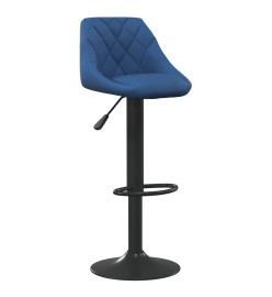 Tabourets de bar lot de 2 bleu velours