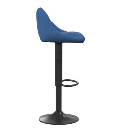 Tabourets de bar lot de 2 bleu velours