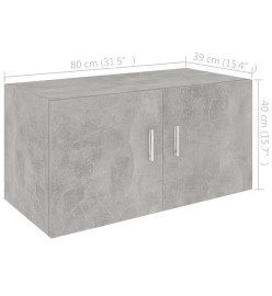 Armoire murale Gris béton 80x39x40 cm Aggloméré