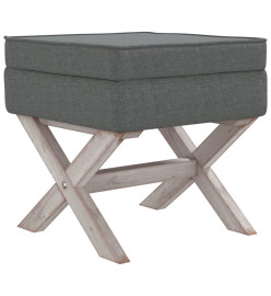 Tabouret de rangement Gris foncé 45x45x49 cm Tissu