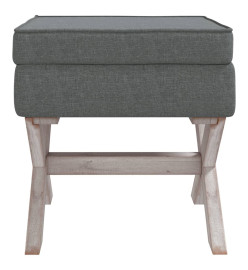 Tabouret de rangement Gris foncé 45x45x49 cm Tissu