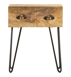 Table de chevet 40 x 30 x 50 cm Bois de manguier massif