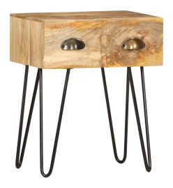 Table de chevet 40 x 30 x 50 cm Bois de manguier massif