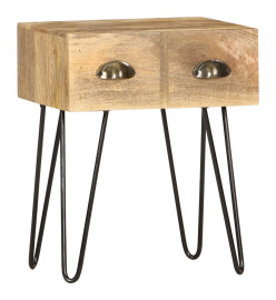 Table de chevet 40 x 30 x 50 cm Bois de manguier massif