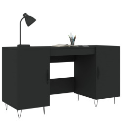 Bureau noir 140x50x75 cm bois d'ingénierie