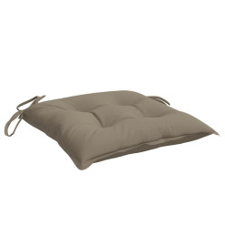 Coussins de chaise 4 pcs taupe 40x40x7 cm tissu oxford