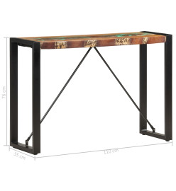 Table console 110x35x76 cm Bois de récupération massif