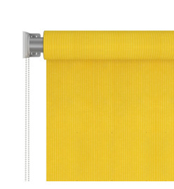 Store roulant d'extérieur 120x140 cm Jaune PEHD