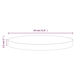 Dessus de table Marron Ø30x2,5 cm Bois de pin massif