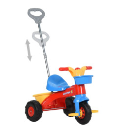 Tricycle pour enfants avec poignée pour parents Multicolore